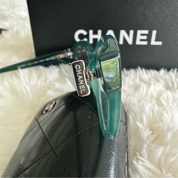 Authentic Green CHANEL Eyeglasses 3256 c.1269 - Picture 7 of 7